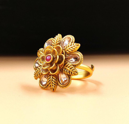 JYONA Neelam Rajwadi Matte Gold Plated 