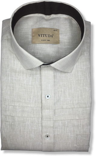 Vituda Men Printed Party Cream Shirt 