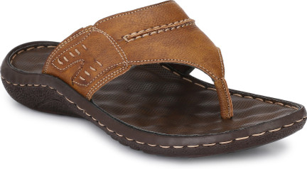 shences tan leather slippers