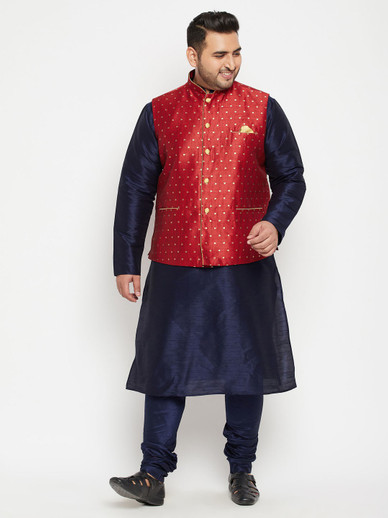 VASTRAMAY PLUS Men Ethnic Jacket, Kurta 