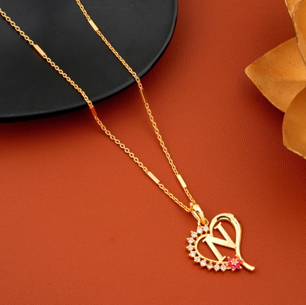 Jewel WORLD N letter locket pendants 