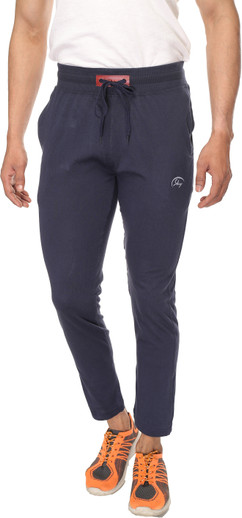 SKYKNIT Solid Men Black Track Pants 