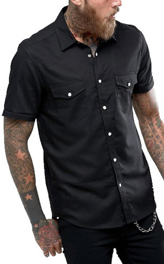 REBANTA Men Solid Casual Brown Shirt 