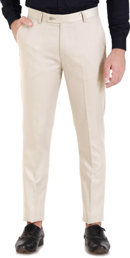 D'cot Regular Fit Men Black Trousers 