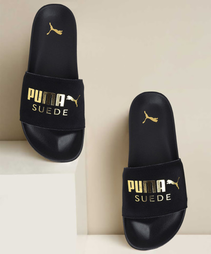 suede puma slides