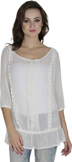 The Cleavage Casual Full Sleeve Solid Women Green Top Buy