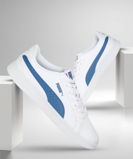 puma blue leather sneakers