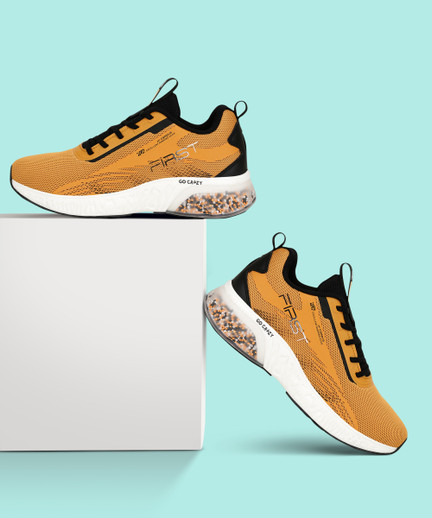 campus spice white running shoes