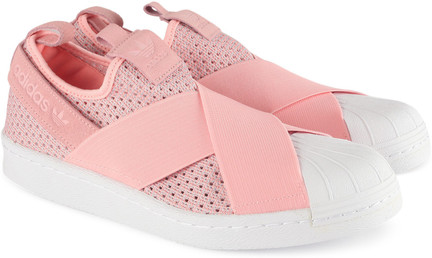 Adidas superstar slip on pink