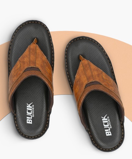 bucik brown leather slippers