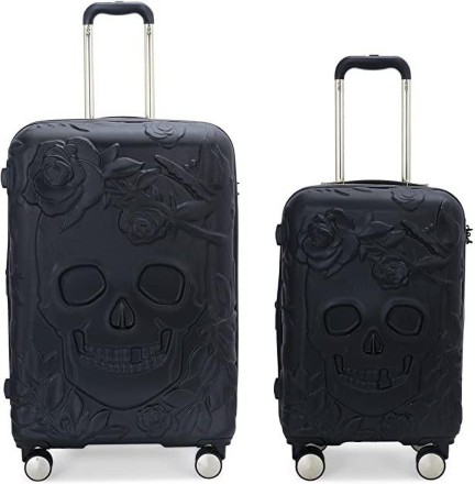 skull hard shell luggage