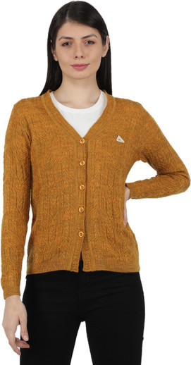 MONTE CARLO Solid Round Neck Casual 