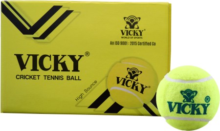 Best Vicky Pro Heavy Cricket Tennis Ball Pack Of 6, Red 