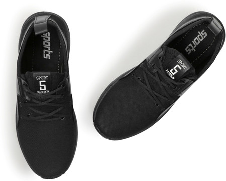 Black sports shoes flipkart sales