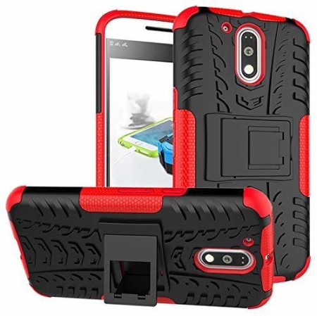  Moto G4 Case, Moto G4 Plus Case, Moto G 4th Gen Case, CoverON  Tank Series Full Body Front and Back Heavy Duty Hard Protective Phone Cover  - Red : Cell Phones