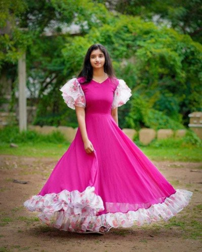 Buy Disha Industries Womens Cotton Jaipuri Printed Maxi Long Dress  Yellow Free Size at Amazonin