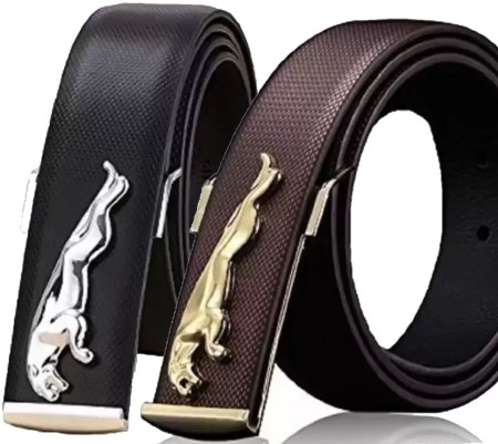 Winsome deal men's black synthetic leather auto lock buckle belts.