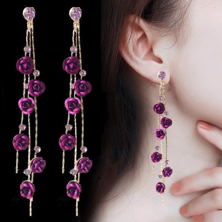 Buy Green Kundan  Purple Earrings Online at Ajnaa Jewels  391438