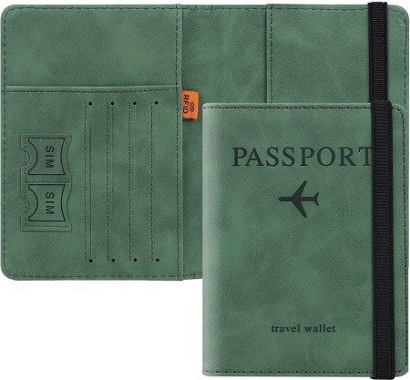 Leather Travel Wallet & Passport Holder: Passport Cover Holds 4 Passports,  Credit Cards, ID, Travel Journals and Document Holder. Bonus: Includes a  Set of 4 Travel Journals / Notebooks. : : Bags