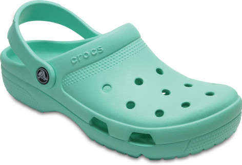 mint green crocs