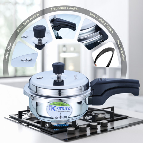 Kitility Cooker KITILITY Kitility Platinum SS Combo (2&3 Litre) Pressure Cooker 3 L, 2 ...