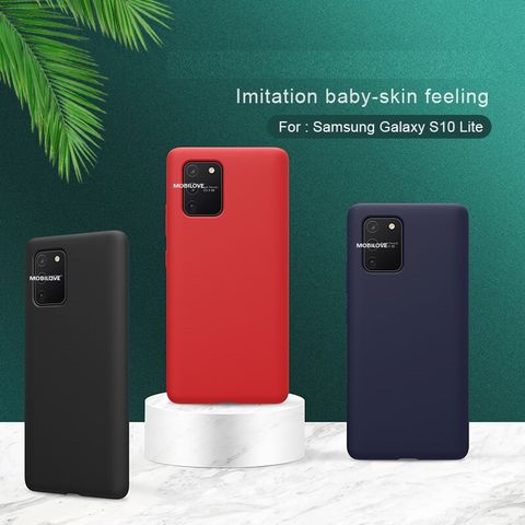 MOBILOVE Back Cover for Samsung Galaxy S10 Lite Pure Liquid Soft Matte  Silicone Case with Camera and Screen Protection