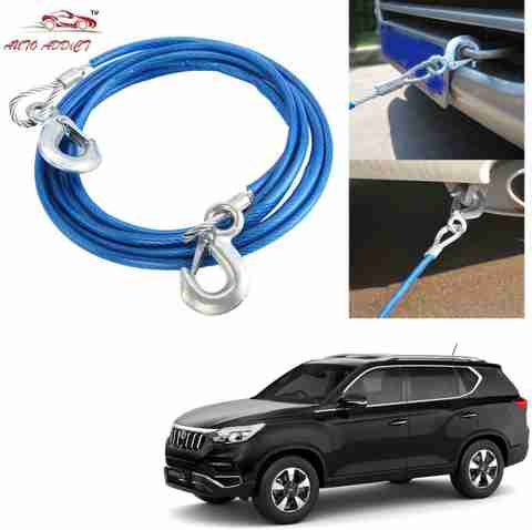 AuTO ADDiCT Car Towing Rope Steel Tow Cable 1 pc (6000kg,10mm,4mtrs ...