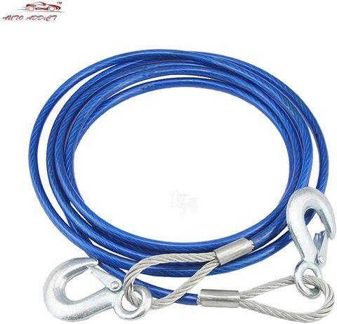AuTO ADDiCT Car Towing Rope Steel Tow Cable 1 pc (6000kg,10mm,4mtrs ...