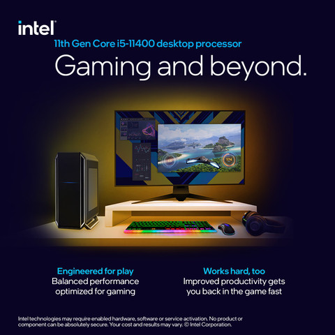 Intel i5-11400 4.4 GHz Upto 4.4 GHz LGA 1200 Socket 6 Cores 12