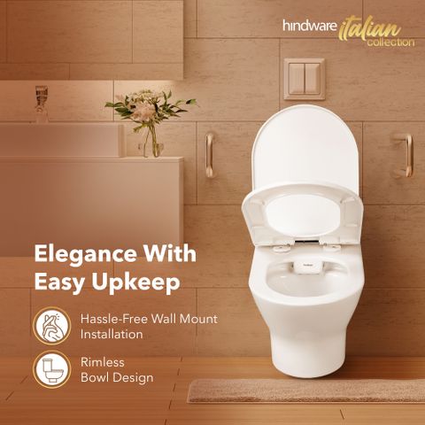 Hindware Ace P-220 Trap One-piece Wall Mount EWC 20132 Western