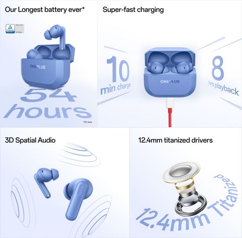 OnePlus Nord Buds 3r TWS Earbuds, Aura Blue - Image 6