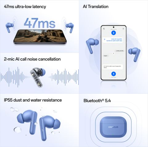 OnePlus Nord Buds 3r TWS Earbuds, Aura Blue - Image 7