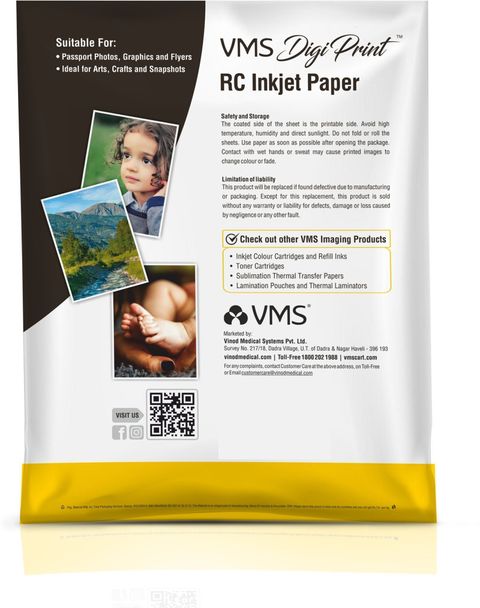 Flipkart.com | VMS DigiPrint Matte 4R (4x6), Not A4 240 gsm Photo Paper ...