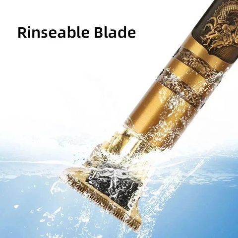 Profiline USB Cordless Hair Clipper Trimmer Beard Trimmer Haircut Grooming Kit Shaver For Men (Gold) - Image 3