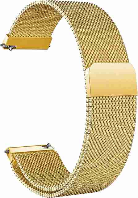 ACM Watch Strap Magnetic for Pebble Cosmos Ultra Smartwatch Belt Gold Smart Watch Strap (Gold) - Image 2