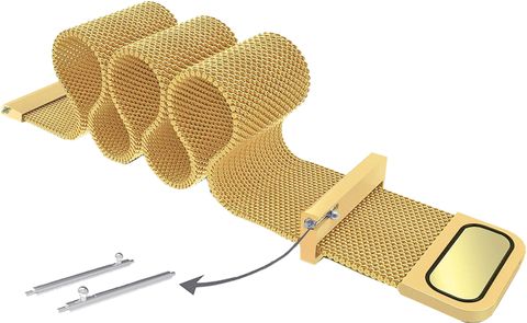 ACM Watch Strap Magnetic for Pebble Cosmos Ultra Smartwatch Belt Gold Smart Watch Strap (Gold) - Image 6