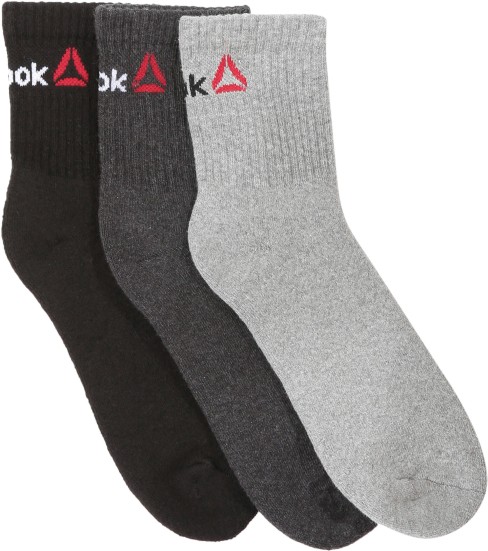 Reebok Men S Solid Ankle Length Socks 