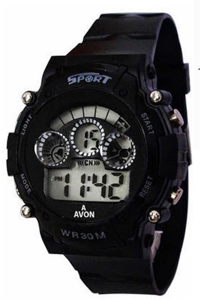 black colour digital watch