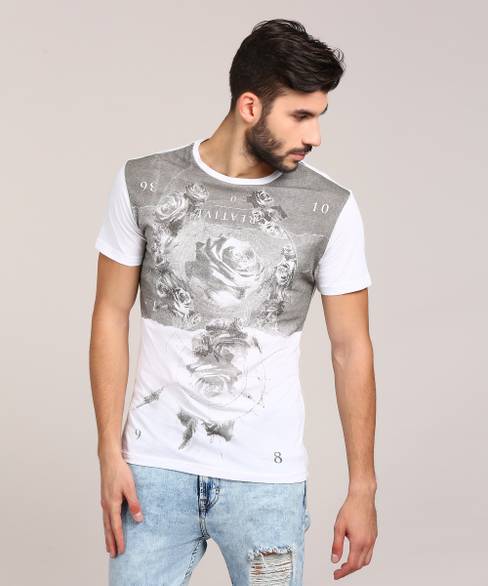 Gas Printed Men White Grey T Shirt Reviews Latest Review Of Gas Printed Men White Grey T Shirt Price In India Flipkart Com