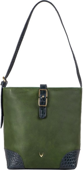 hidesign green handbag