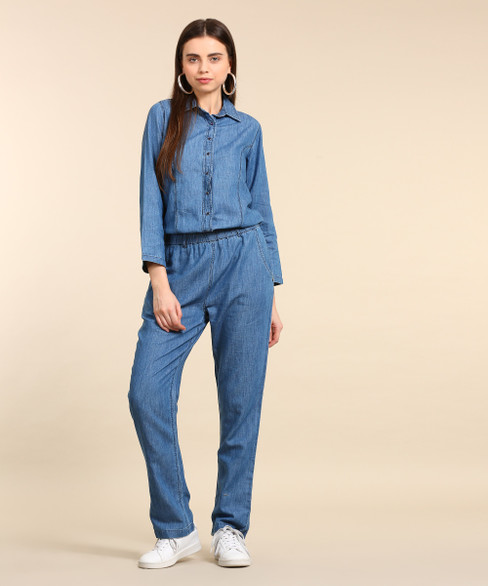 Pepe Jeans Solid Women Jumpsuit Reviews 