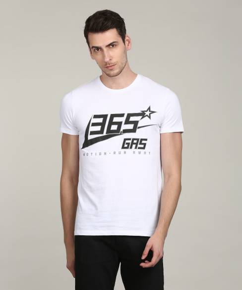 Gas Printed Men Round Crew White T Shirt Reviews Latest Review Of Gas Printed Men Round Crew White T Shirt Price In India Flipkart Com