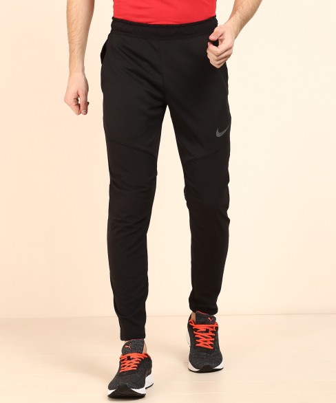 Nike Self Design Men Black Track Pants 