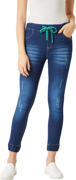 Miss Chase Jogger Fit Women Blue Jeans 