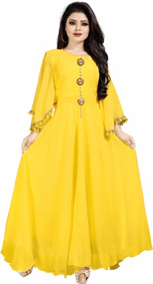 flipkart yellow dress