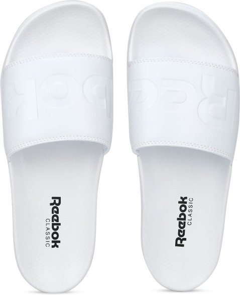 reebok white slides