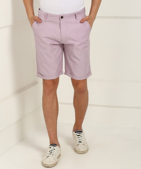 purple chino shorts