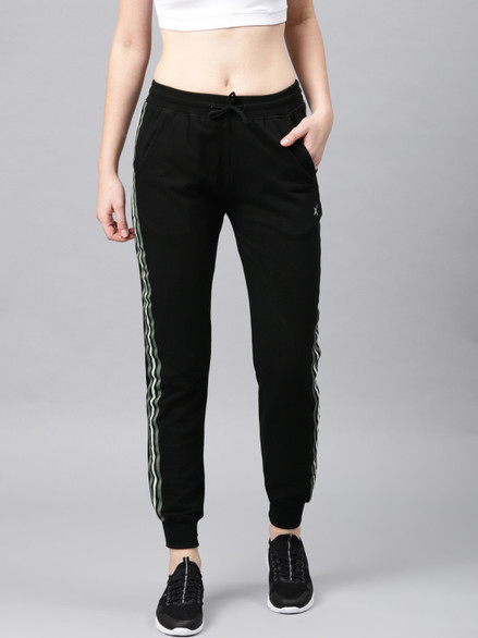 hrx solid women's track pants