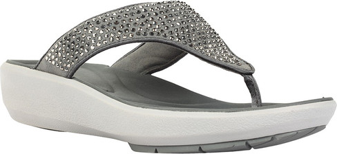 clarks silver flat sandals