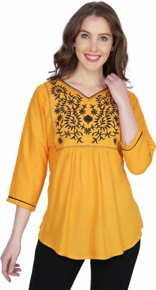 yellow party tops